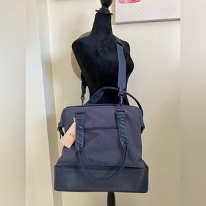 BEIS Navy  weekender  Travel Tote with Convertible Strap
